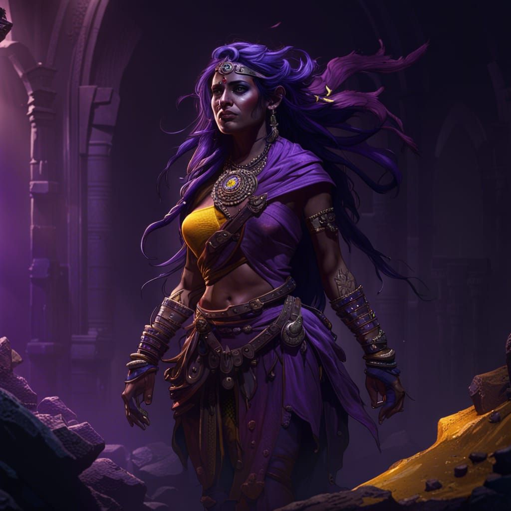 Indian Rogue in Dark Fantasy Style