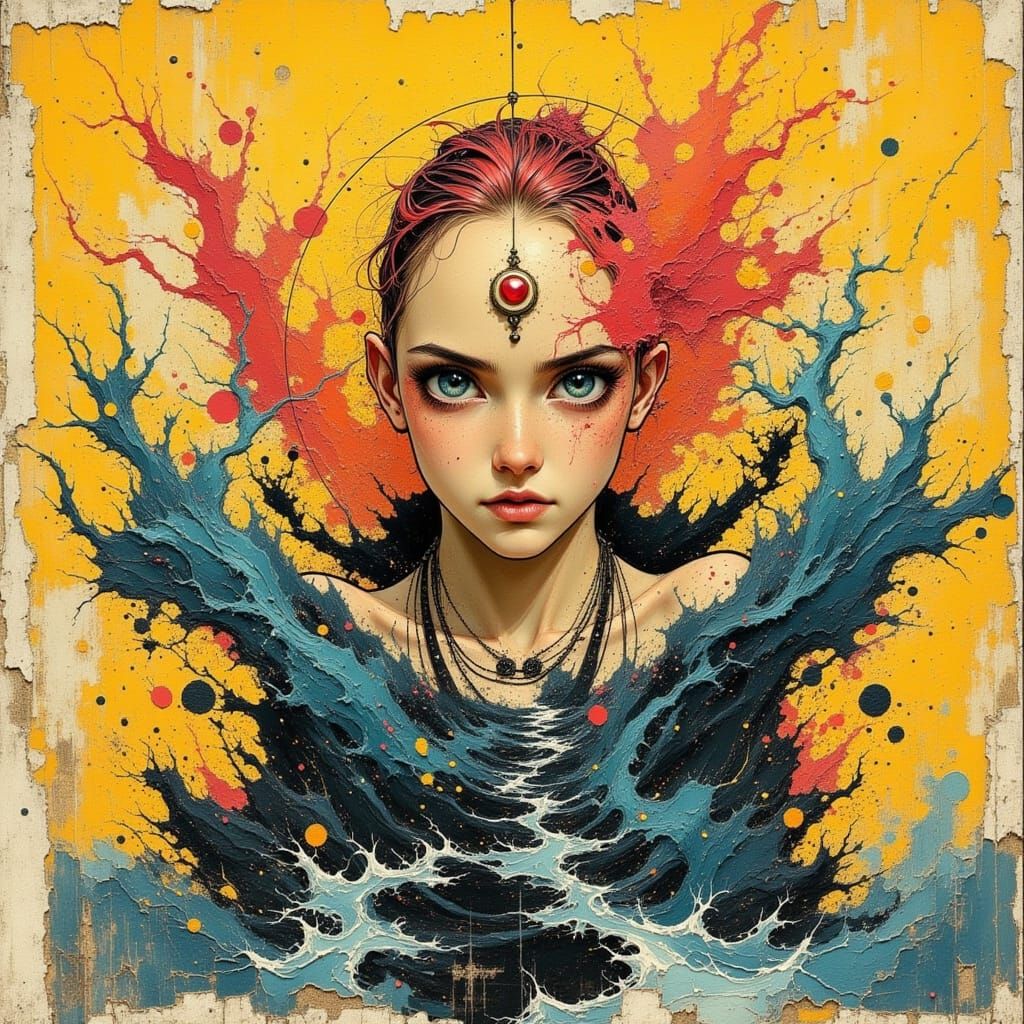 Mystical Underwater Scene with Ethereal Beings