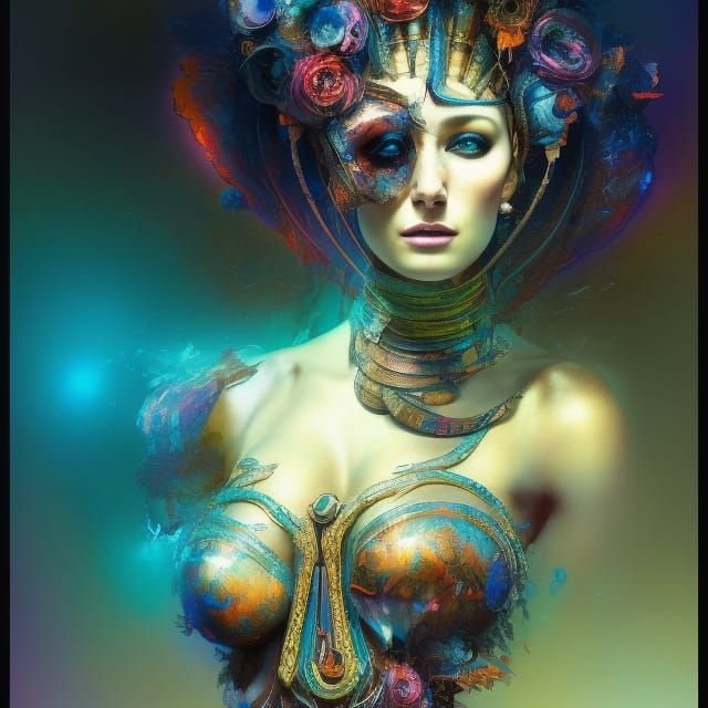 Cleopatra: Fractal Iridescence and Exploding Colors