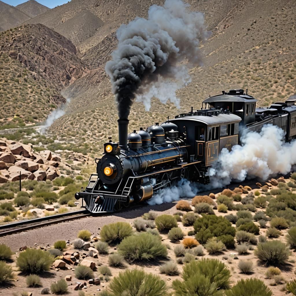 Steampunk Steam Train to El Paso