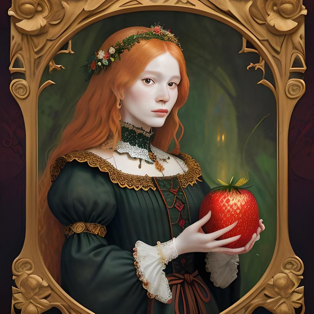 Elizabethan Lady Portrait in Klimt Style