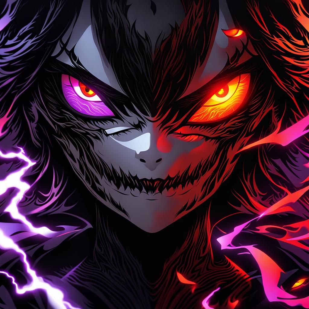 Anime Girls with Elemental Powers in Dark Anime Style