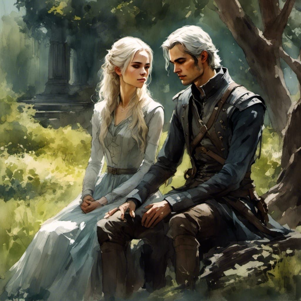 Comfort in a Garden: Hyperdetailed Digital Portrait