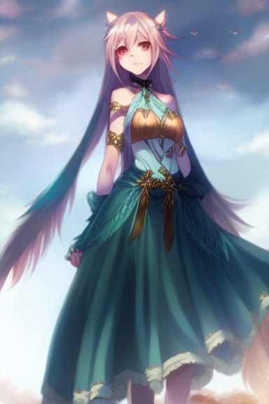 Anime Fox Witch in Astral Plane Fantasy