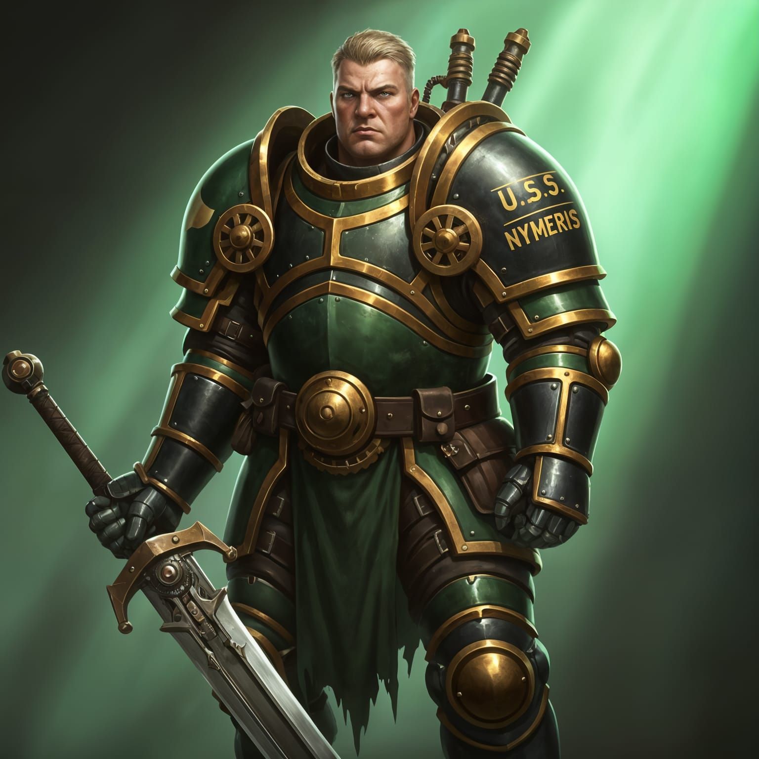 Portly Warrior Thorne in Steampunk Armor