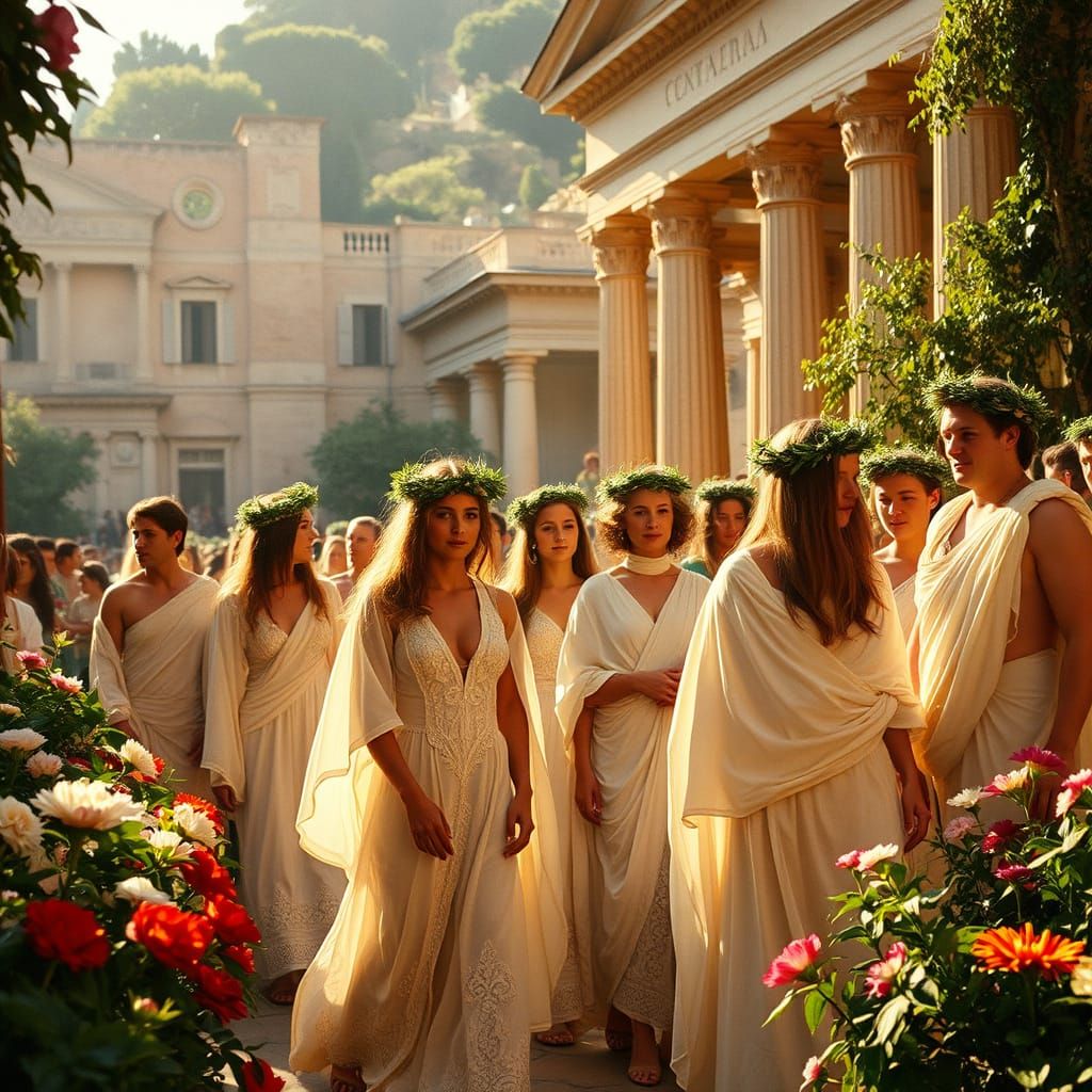 Ancient Roman Festival of Lupercalia in Cinematic Realism