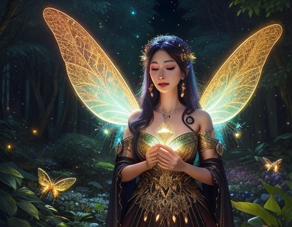 Enchanted Fairy in Magical Garden, 8k