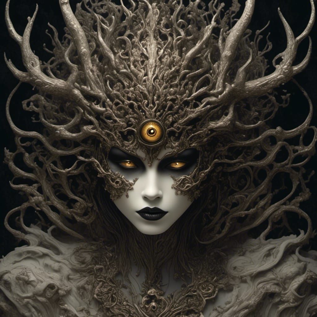 Menacing Demon Eye in Extreme Detail