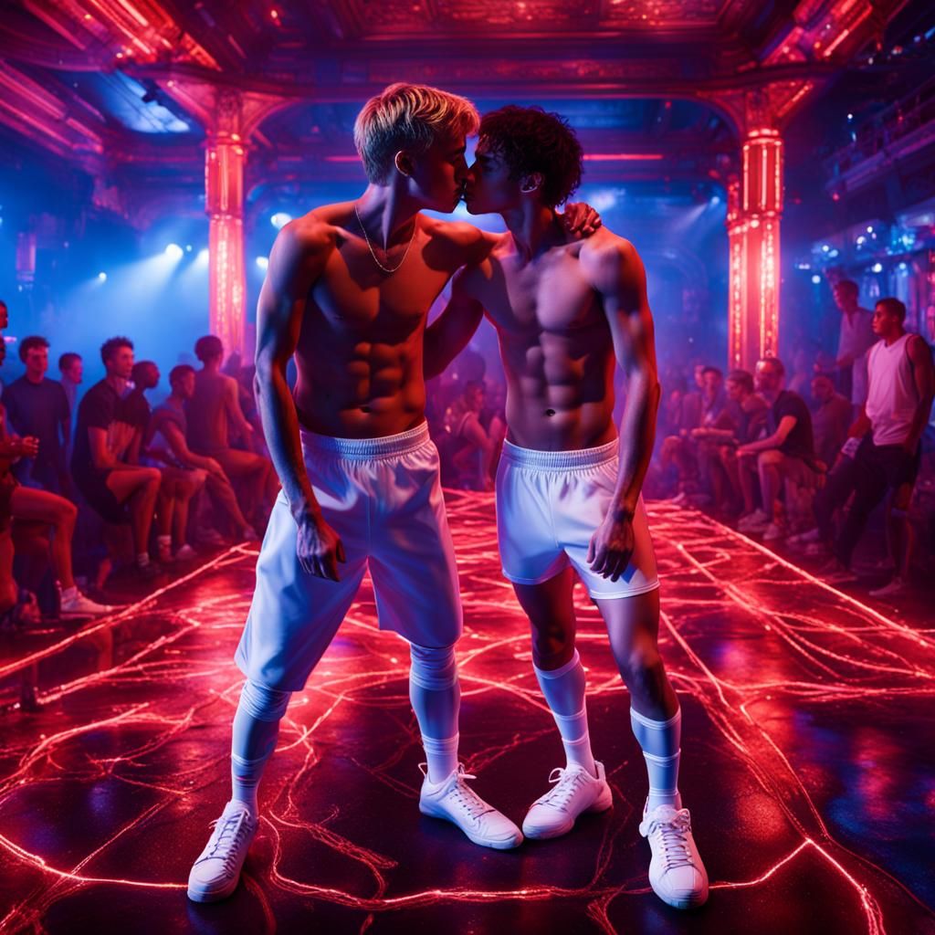 Celebrities Kissing in a Latex Gay Club