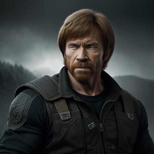 Hyperrealistic Portrait of Chuck Norris in HDR