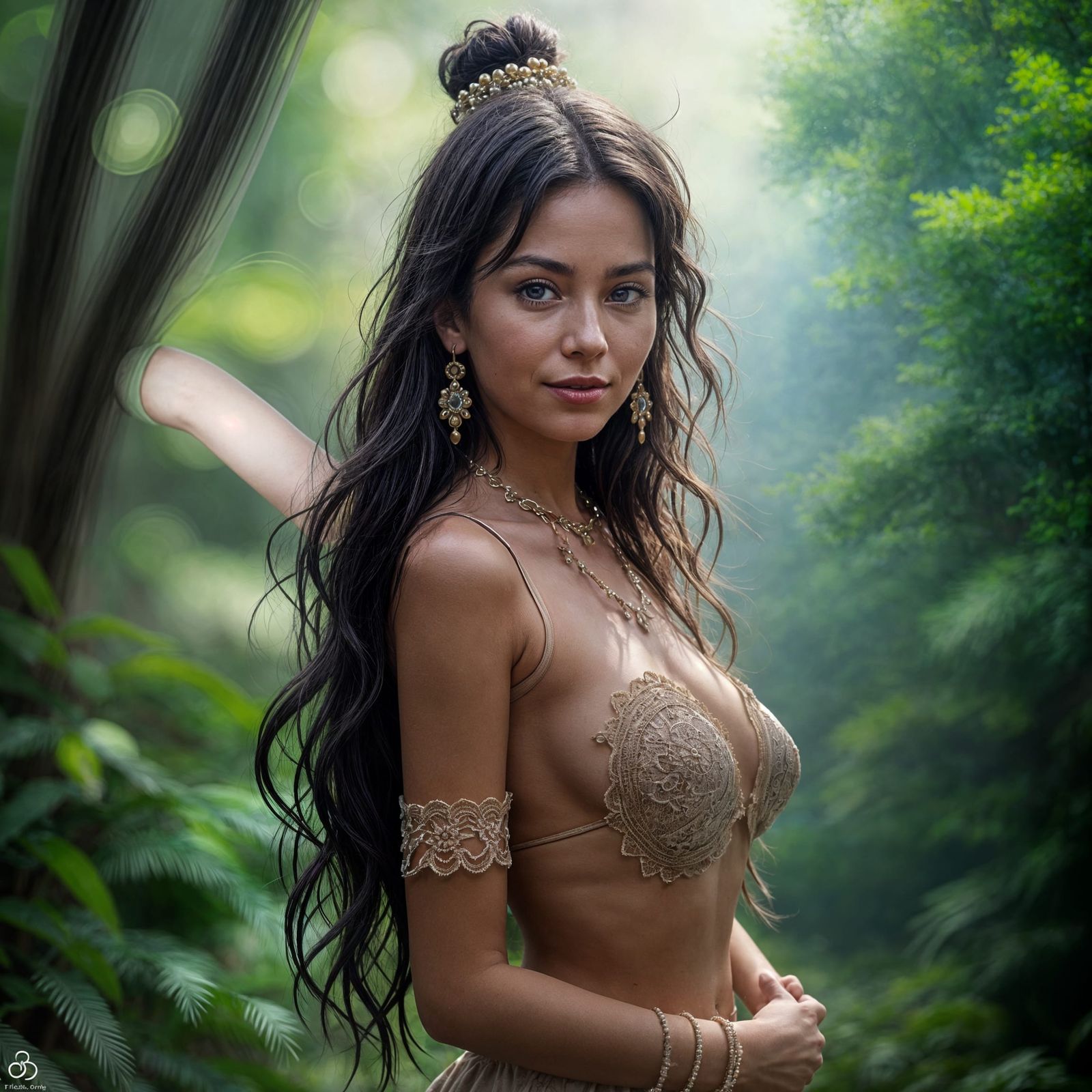 Hyperrealistic Portrait of Hindu Goddess Parvati