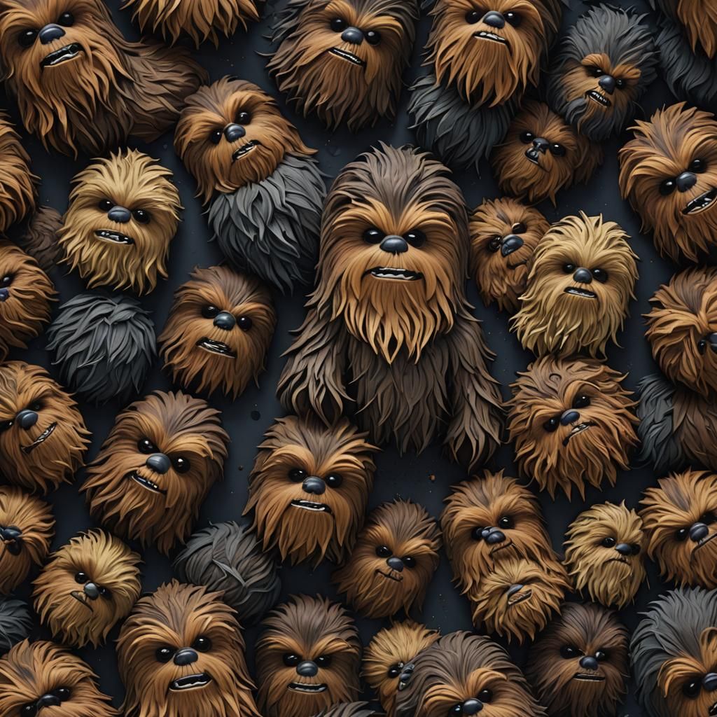 Detailed Wookiee Plushie Matte Painting