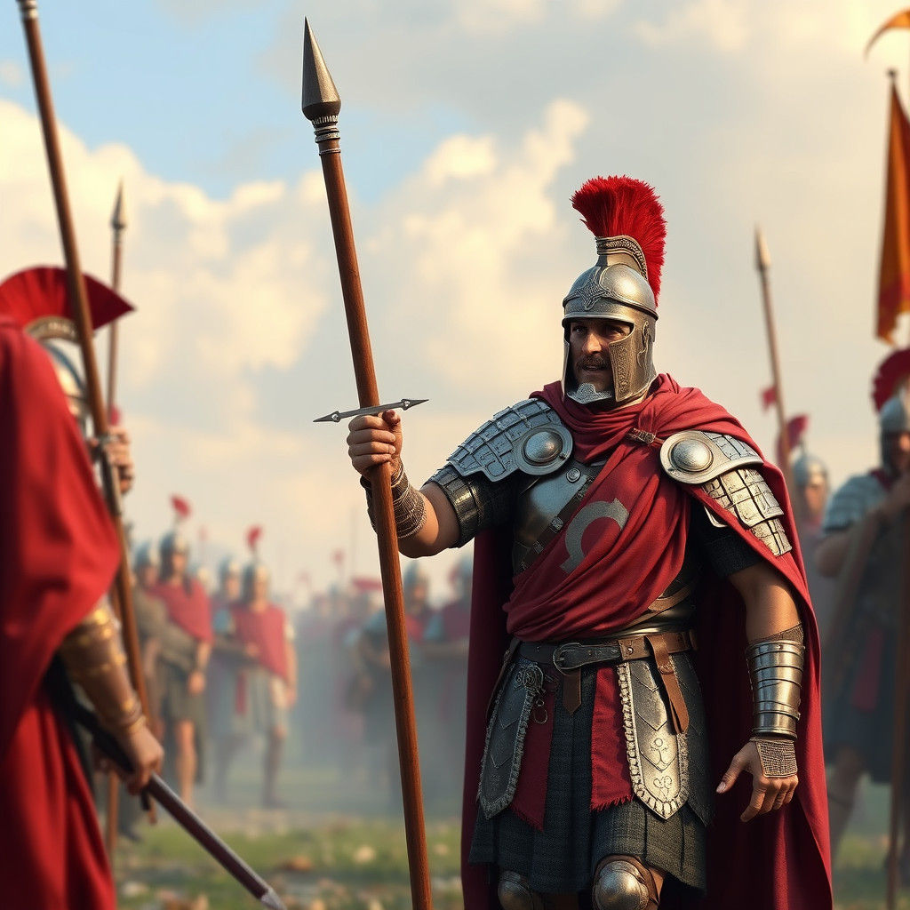 Medieval Roman Legionary in Full Armor