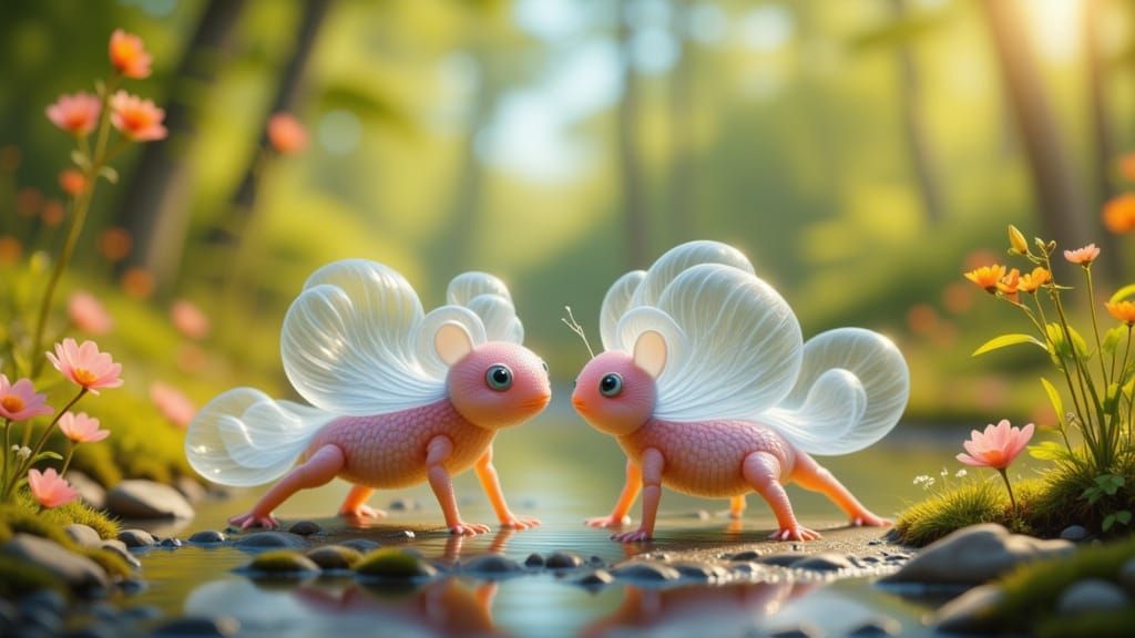 Microscopic Life in Ghibli Style