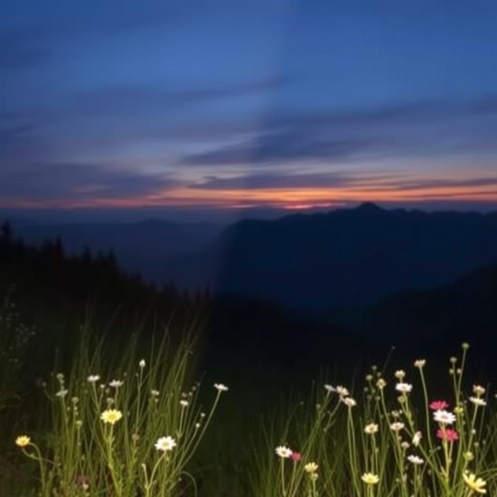 Twilight Tranquility in Chiaroscuro Landscape