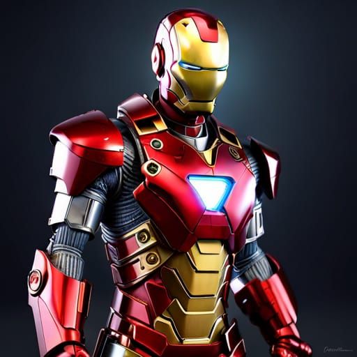Steampunk Iron Man Concept Art in 8k Resolution
