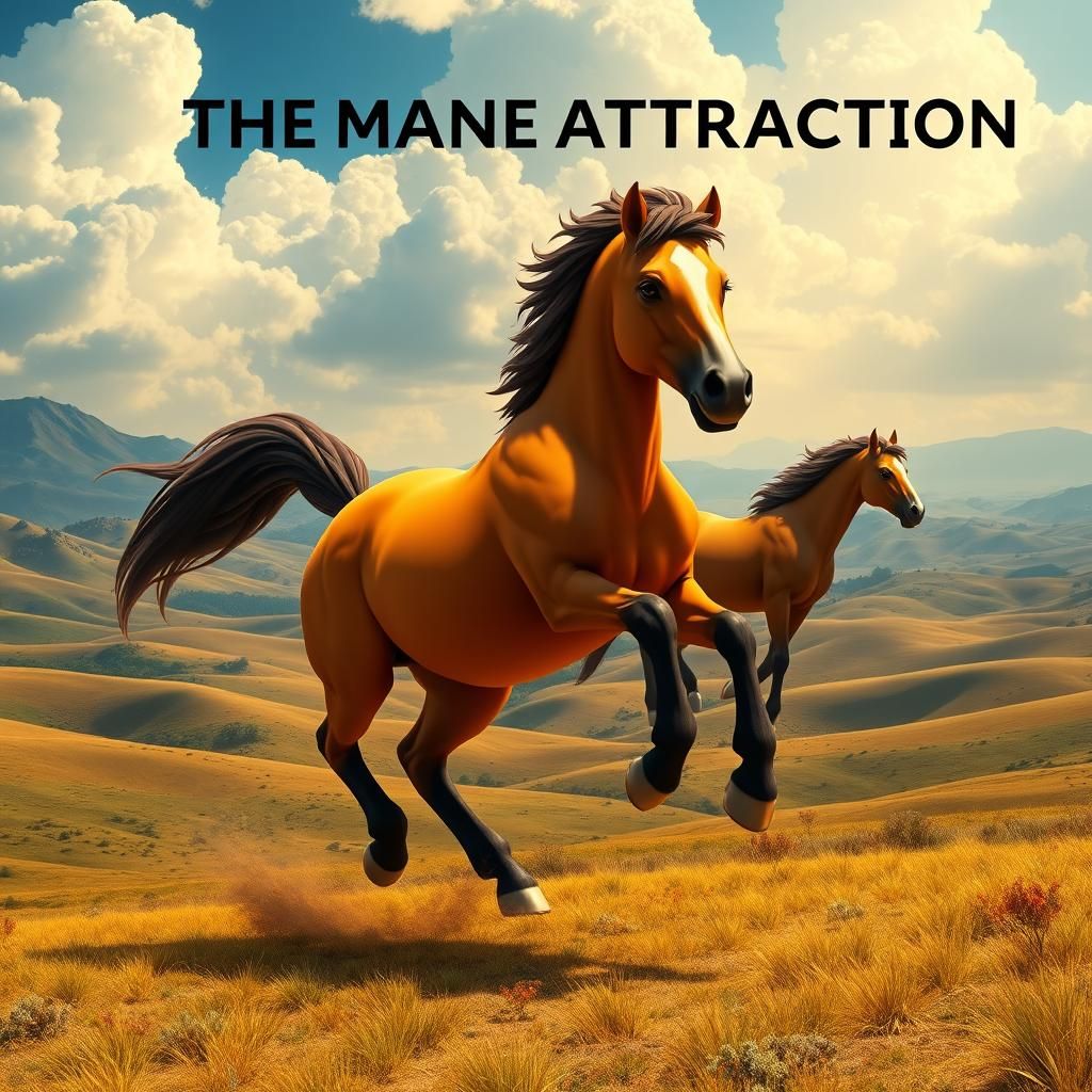 Majestic Wild Stallion Galloping Freely in Wilderness