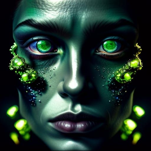 Peridot Goddess in Baroque Mirror Maze