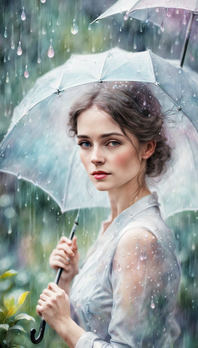 Dreamy Garden Scene in Whimsical Impressionist Style