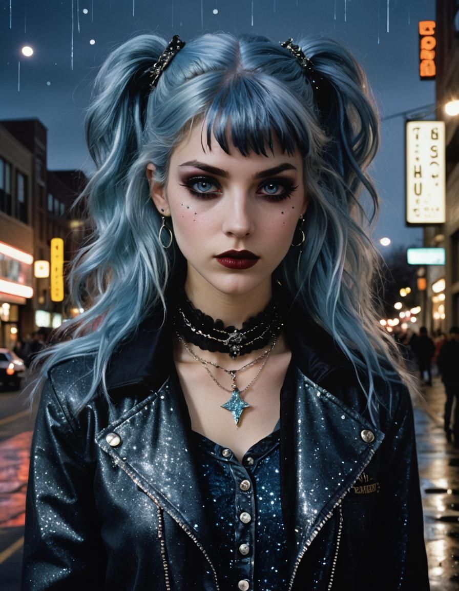 Mall Goth Yearbook Photo: 1990s Dark Academia