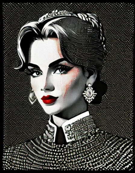 Pop Art Daltonism Test with Pointillist Atmosphere