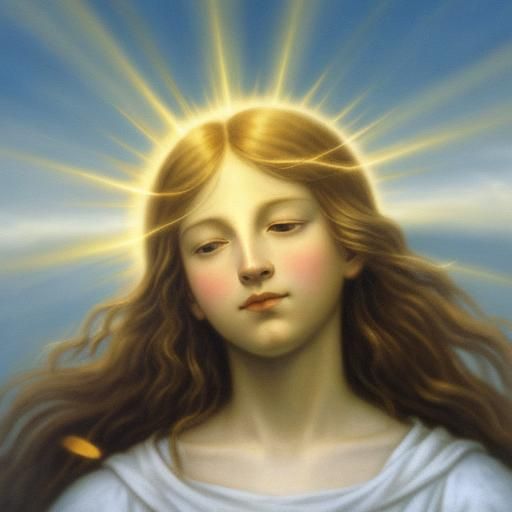 Heavenly Sunshine Beams Through Clouds