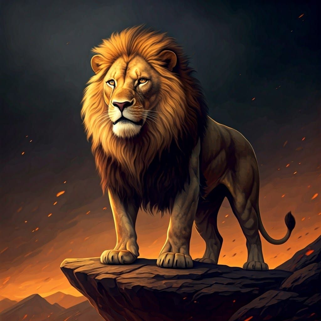 A hyper-realistic digital painting showcasing a magnificent ...