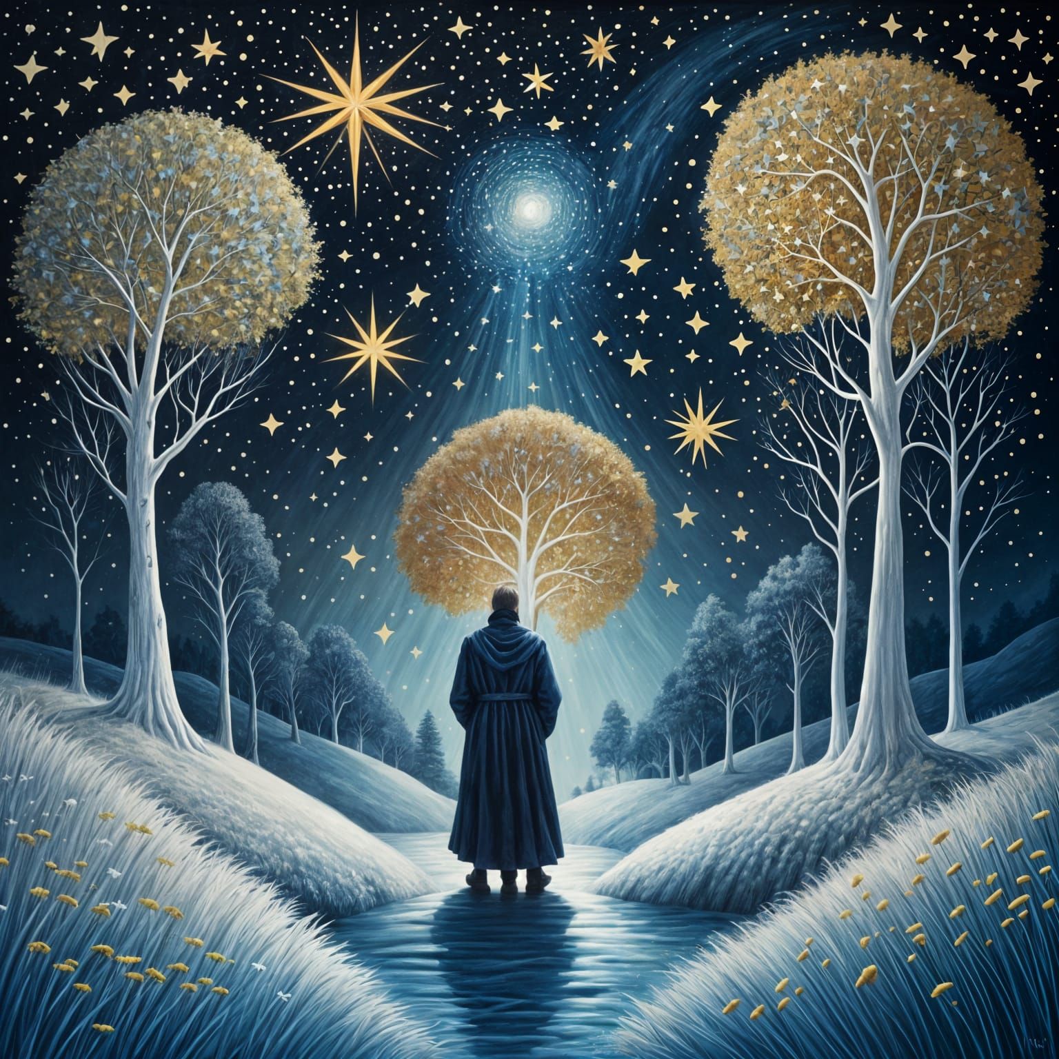 Stars Looked Down in Silence: A Night Scene