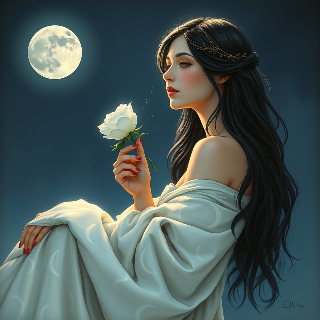 Goddess of the Hunt Awakens Under Full Moon