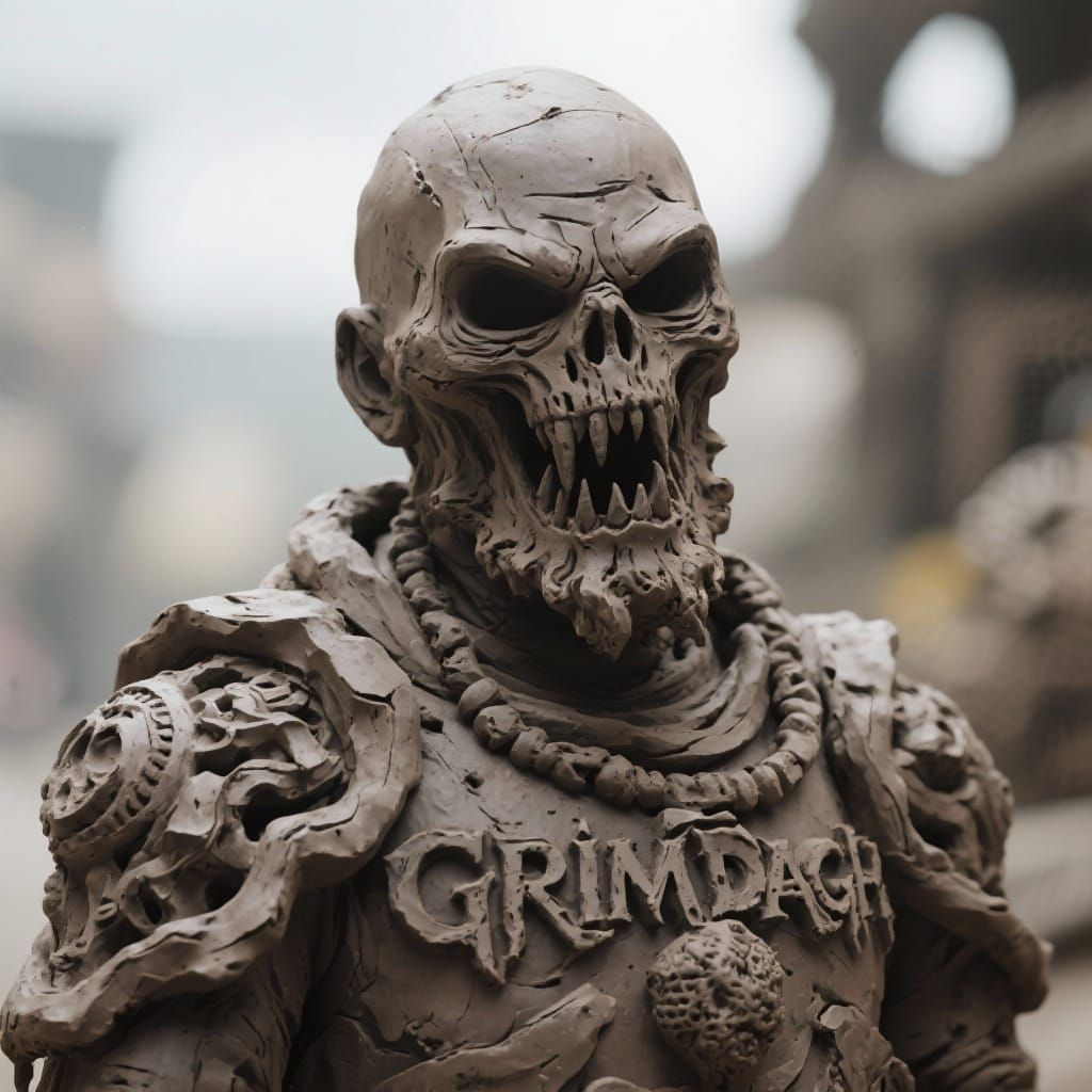 Grimdark Figures Sculpted in Clay