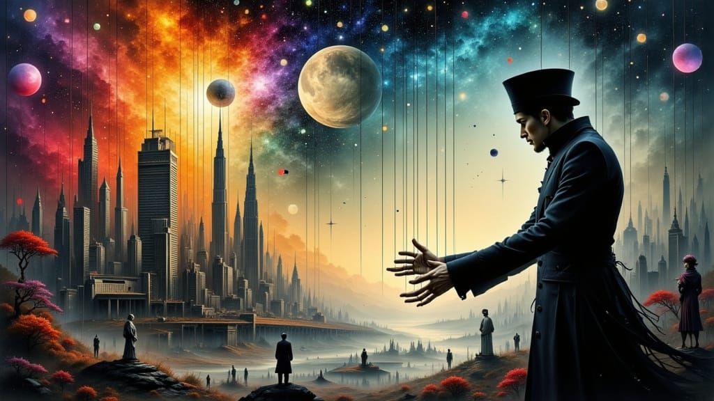 Surreal Masterpiece: Puppeteer Controls World Landmarks