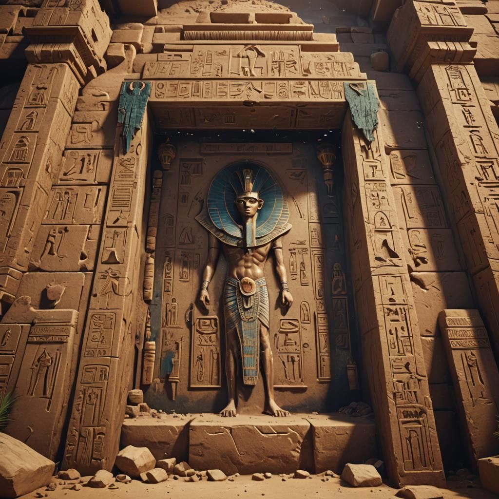 Egyptian Pyramid Grave: Detailed Matte Painting