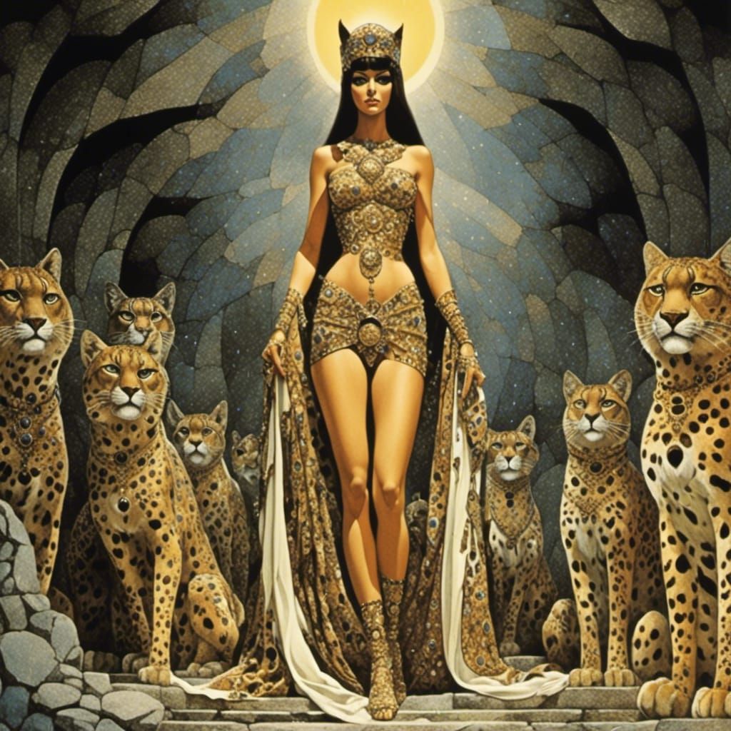 Feline and Ideal Fusion: AI Generated Composite