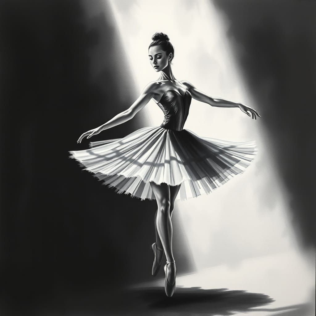 Ballerina in Charcoal Hush