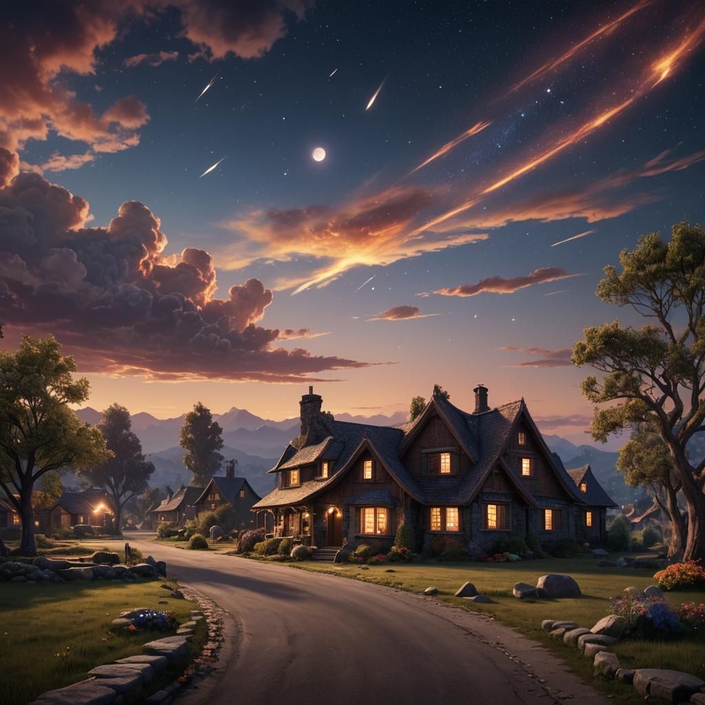 Anna Kendrick Watching a Comet at Twilight