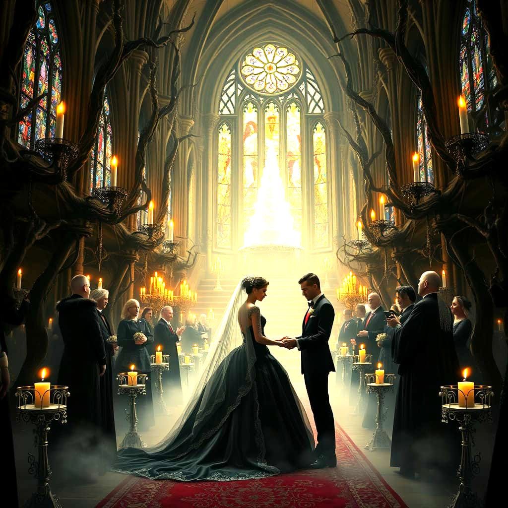 Goth Wedding Fantasy in Deep, Rich Colors