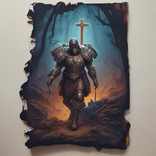 Dramatic Film Still in Gouache Style