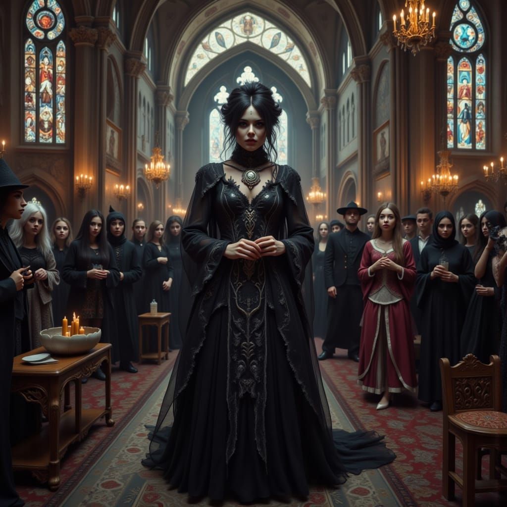 Teen Halloween Party in Gothic Cathedral