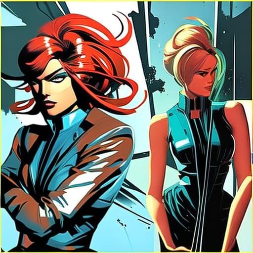 Striking Female Portrait in Textured Speedpaint Style