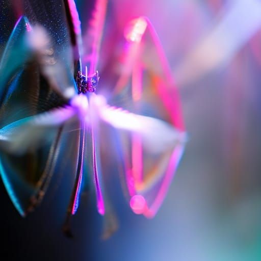 Translucent Mothman Emerging from Mirror in Hyperrealism