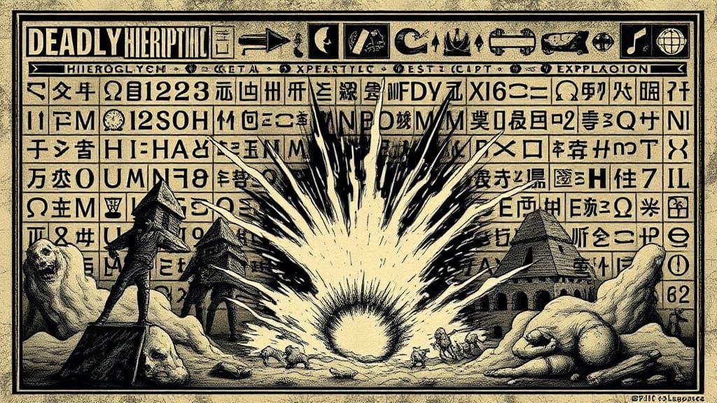 Explosion of Deadly Hieroglyphs in Fibonacci Sequence
