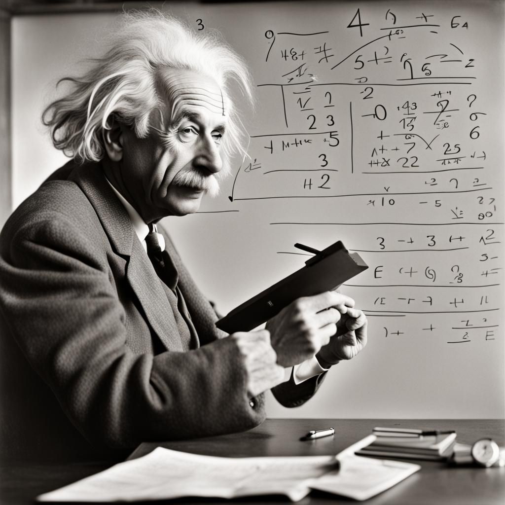 Einstein Engaged in Mathematical Thought