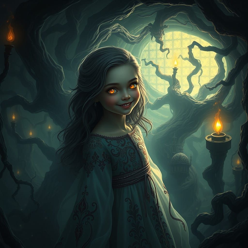 Girl in Whispers of a Mysterious Realm