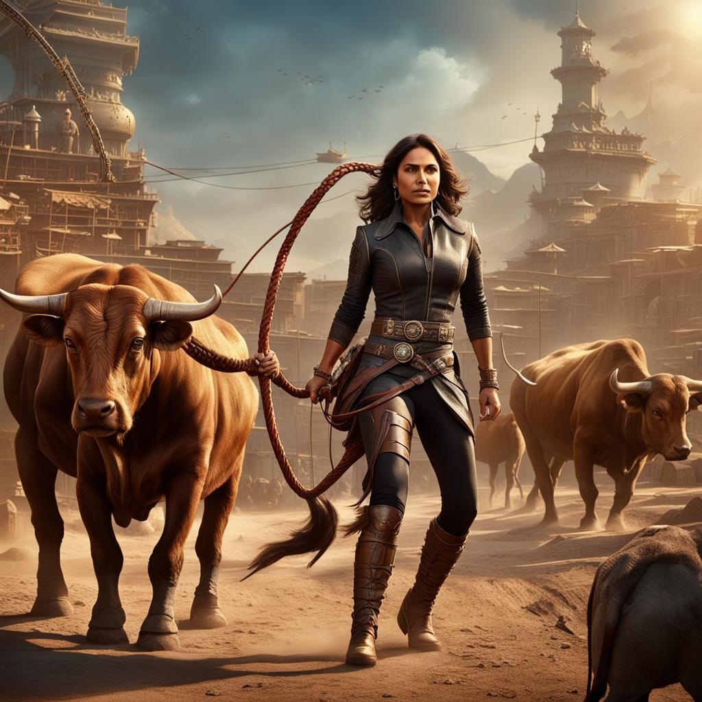 Lara Dutta in Leather Fashion: Detailed Matte Painting
