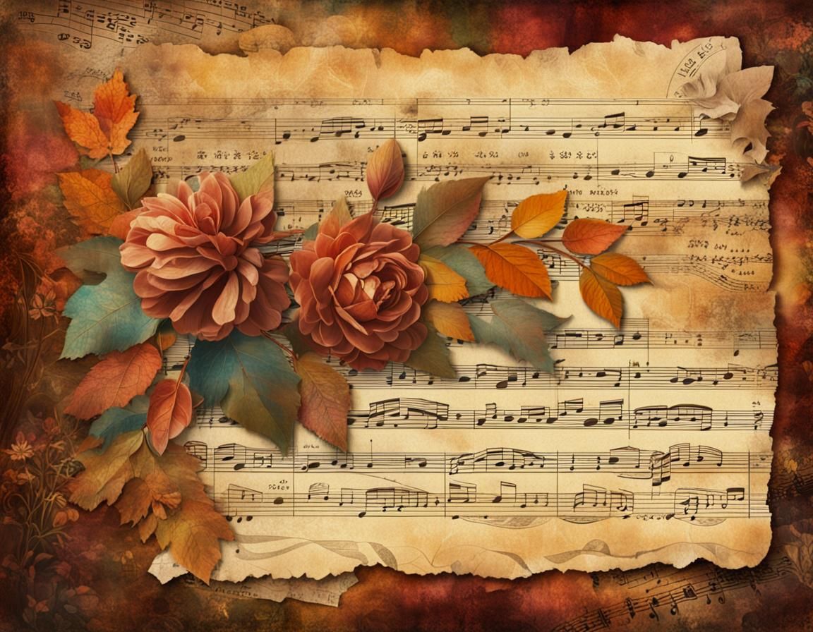 Vintage Scrapbook Page in Detailed Matte Style