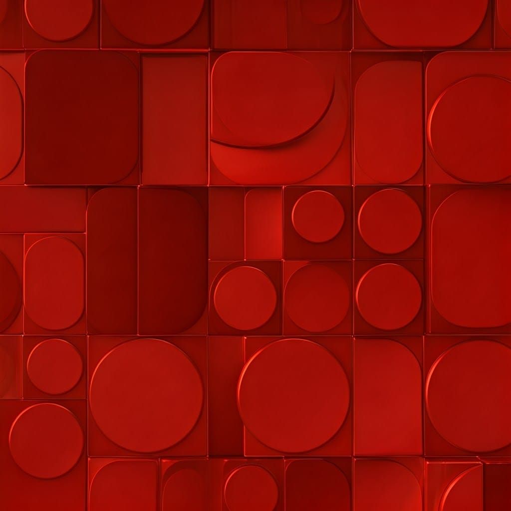 Vibrant Geometric Patterns in Red and Black