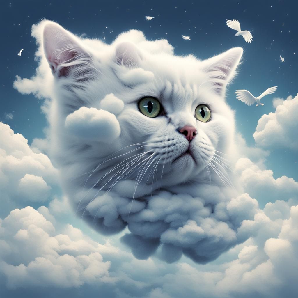 Cloud Cat: A Whimsical Feline in the Sky