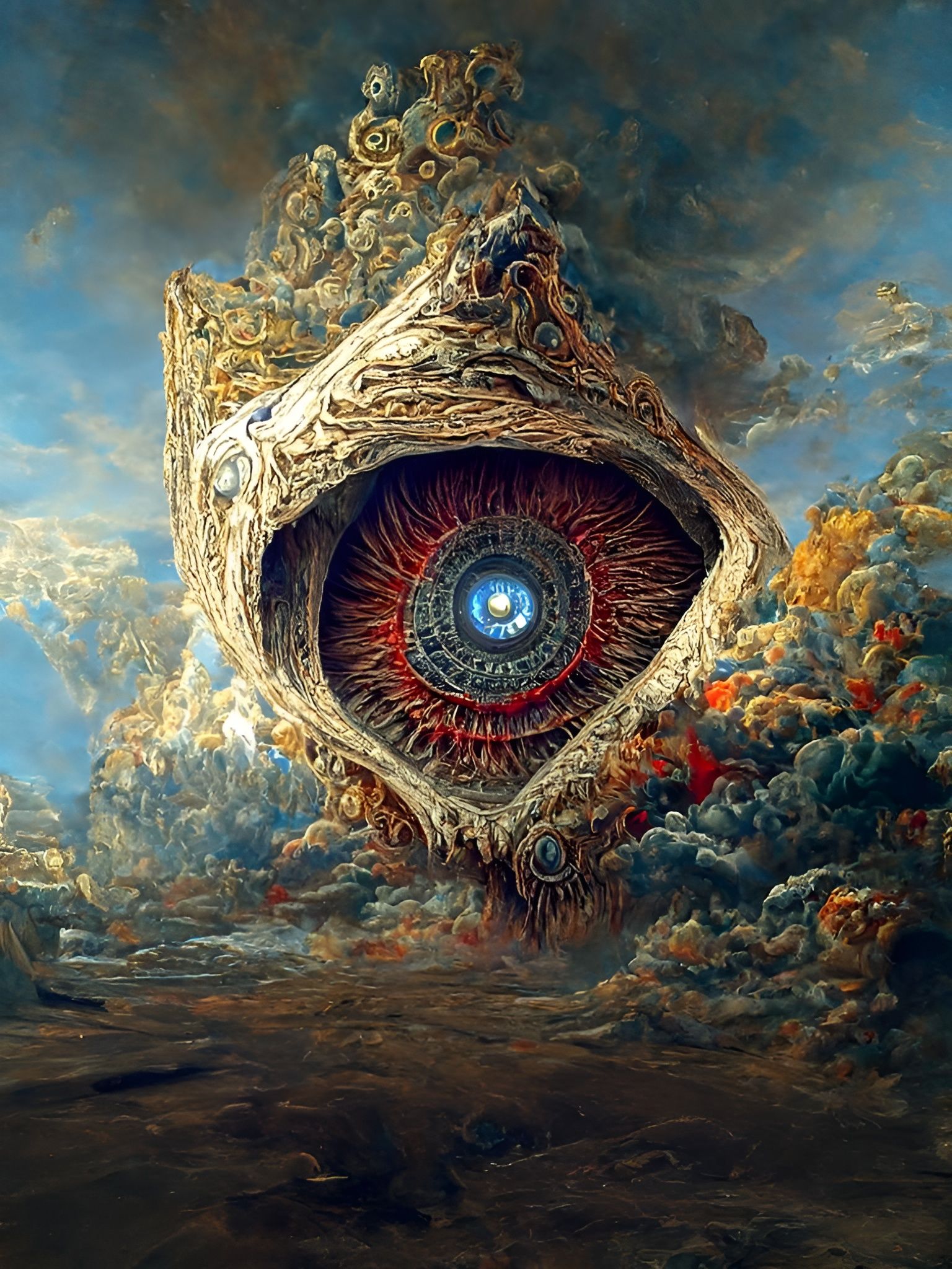 Psychedelic All Seeing Eye Painting