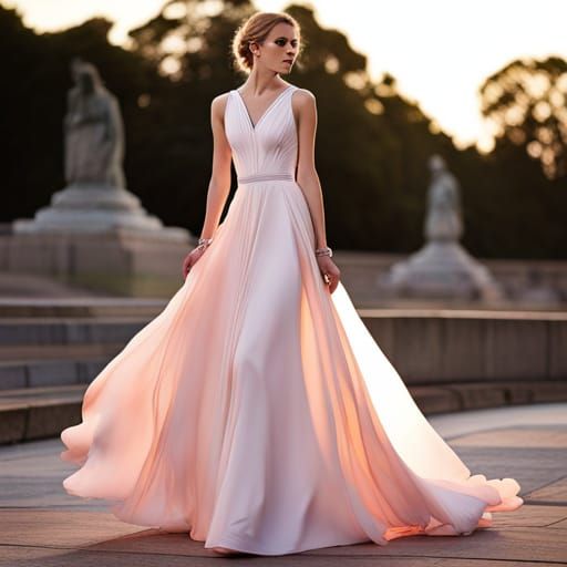 Elegant AI-Generated Prom Dress