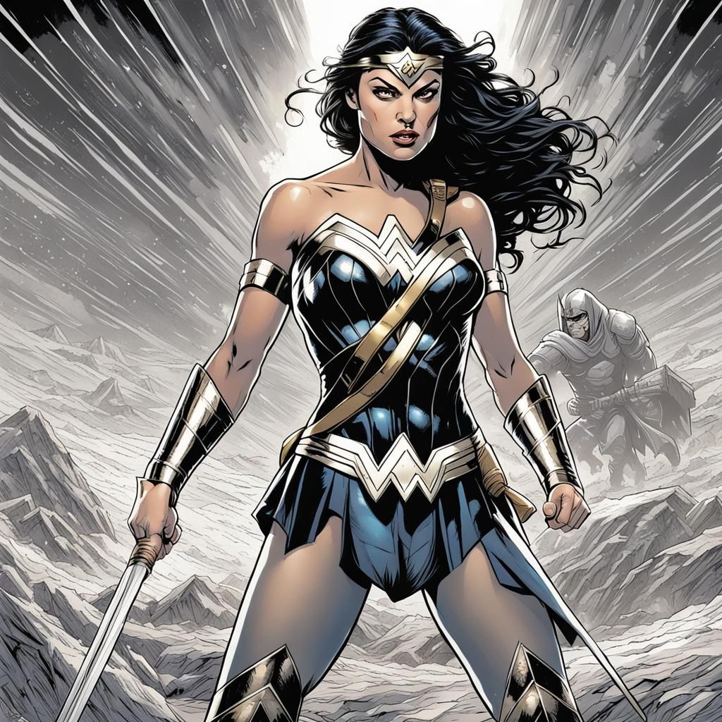 Mila Kunis as Wonder Woman in Comic Book Art